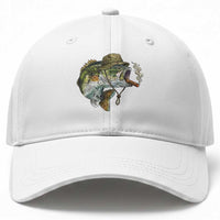 Funny Smoking Bass Fish Baseball Cap Bass Fishing Lover Graphic