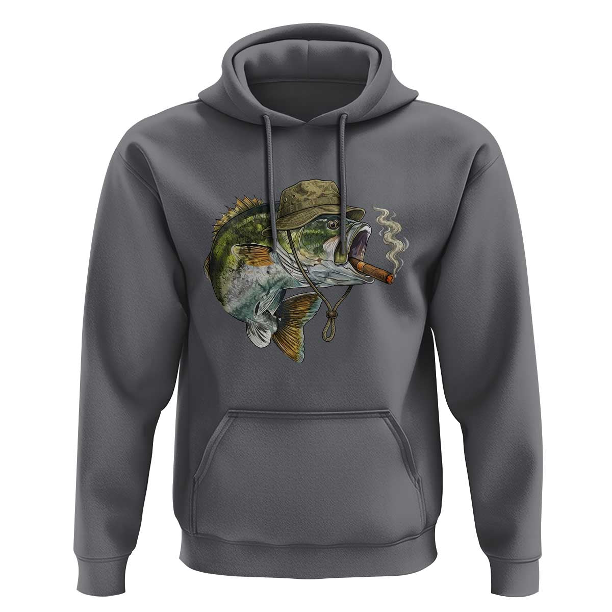 Funny Smoking Bass Fish Hoodie Bass Fishing Lover Graphic