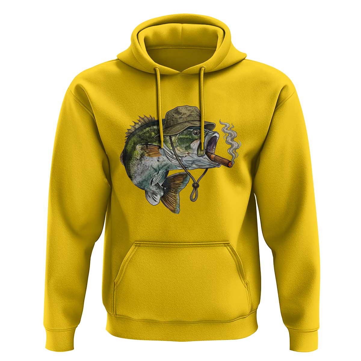 Funny Smoking Bass Fish Hoodie Bass Fishing Lover Graphic