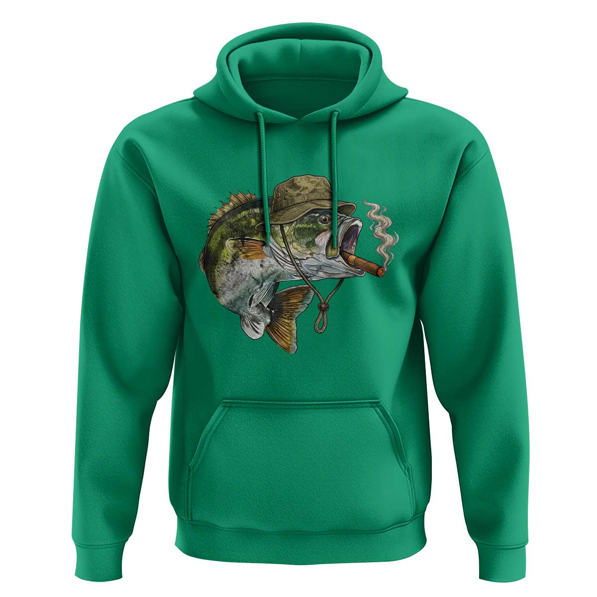 Funny Smoking Bass Fish Hoodie Bass Fishing Lover Graphic
