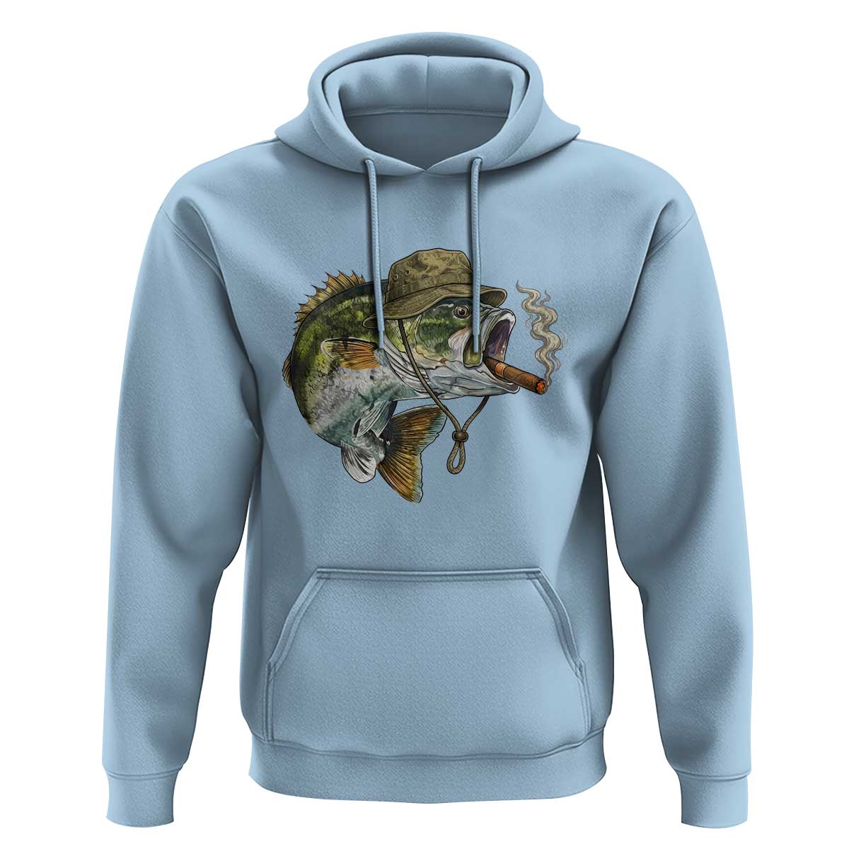 Funny Smoking Bass Fish Hoodie Bass Fishing Lover Graphic