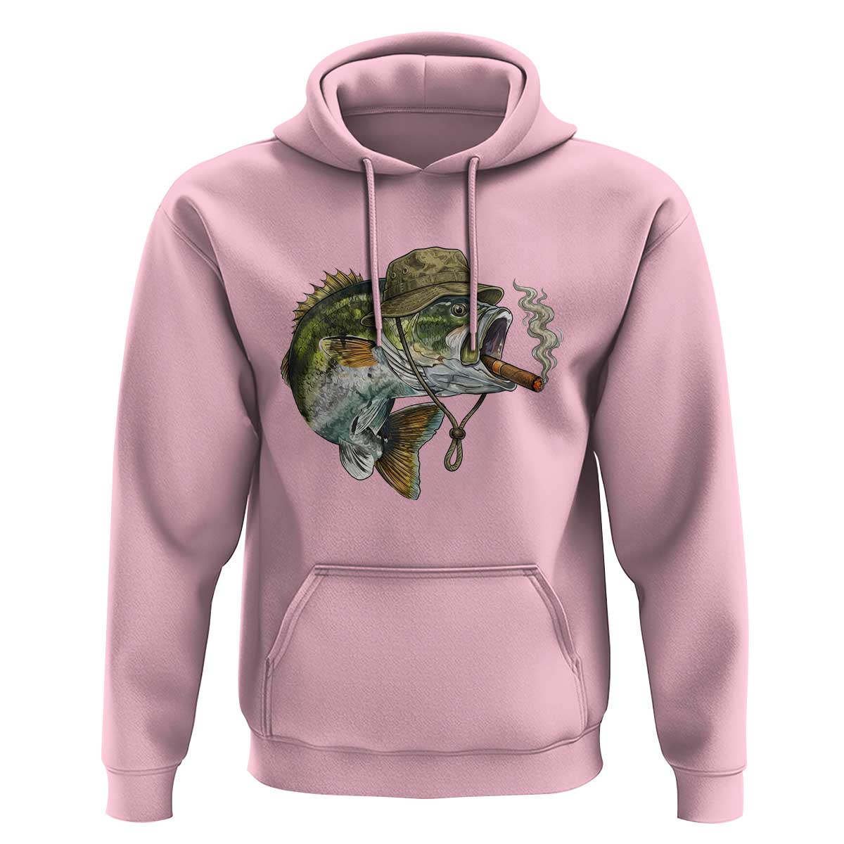 Funny Smoking Bass Fish Hoodie Bass Fishing Lover Graphic