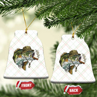 Funny Smoking Bass Fish Ceramic Ornament Bass Fishing Lover Graphic