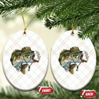 Funny Smoking Bass Fish Ceramic Ornament Bass Fishing Lover Graphic