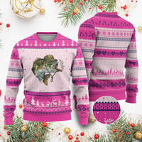 Funny Smoking Bass Fish Ugly Christmas Sweater Bass Fishing Lover Graphic
