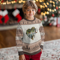Funny Smoking Bass Fish Ugly Christmas Sweater Bass Fishing Lover Graphic