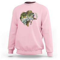Funny Smoking Bass Fish Sweatshirt Bass Fishing Lover Graphic