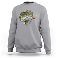 Funny Smoking Bass Fish Sweatshirt Bass Fishing Lover Graphic