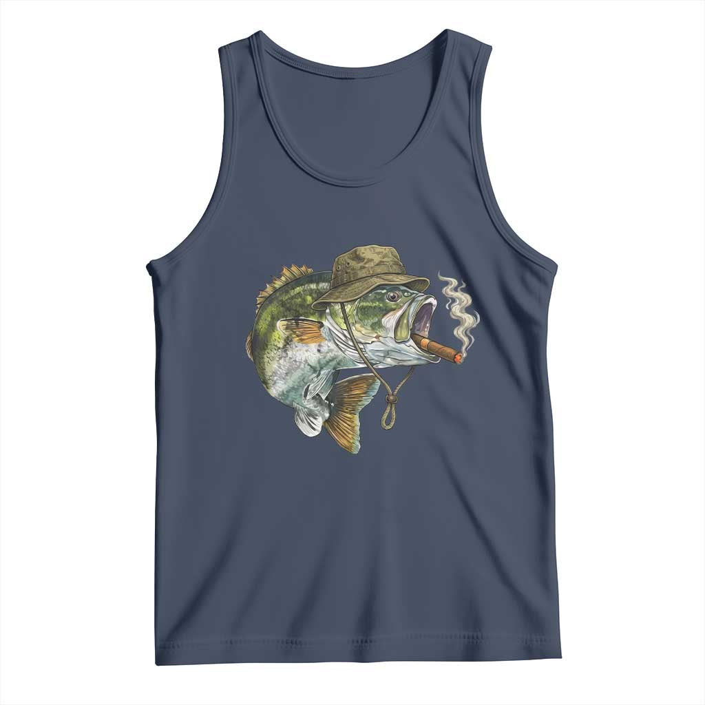Funny Smoking Bass Fish Tank Top Bass Fishing Lover Graphic