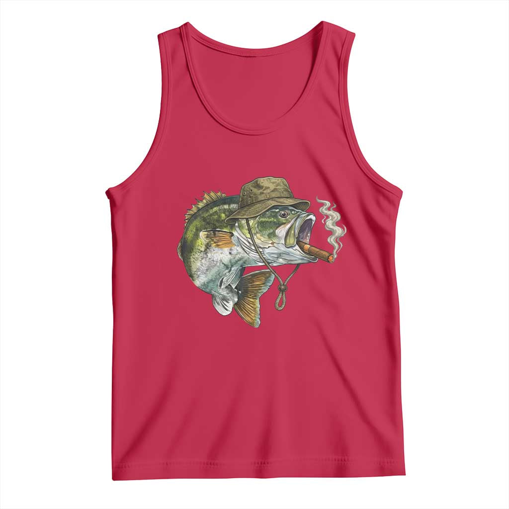 Funny Smoking Bass Fish Tank Top Bass Fishing Lover Graphic