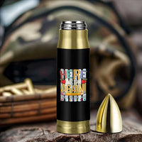 Funny Striped Teacher Back To School Bullet Tumbler Here We Go Again Welcome Back