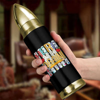 Funny Striped Teacher Back To School Bullet Tumbler Here We Go Again Welcome Back