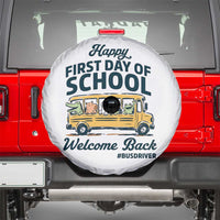 School Bus Driver Gift Spare Tire Cover Happy First Day Of School