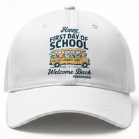 School Bus Driver Gift Baseball Cap Happy First Day Of School