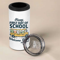 School Bus Driver Gift 4 in 1 Can Cooler Tumbler Happy First Day Of School