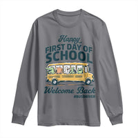 School Bus Driver Gift Long Sleeve Shirt Happy First Day Of School