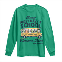 School Bus Driver Gift Long Sleeve Shirt Happy First Day Of School