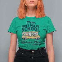 School Bus Driver Gift T Shirt For Women Happy First Day Of School