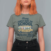 School Bus Driver Gift T Shirt For Women Happy First Day Of School