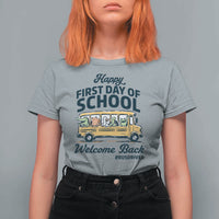 School Bus Driver Gift T Shirt For Women Happy First Day Of School
