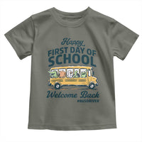 School Bus Driver Gift Toddler T Shirt Happy First Day Of School