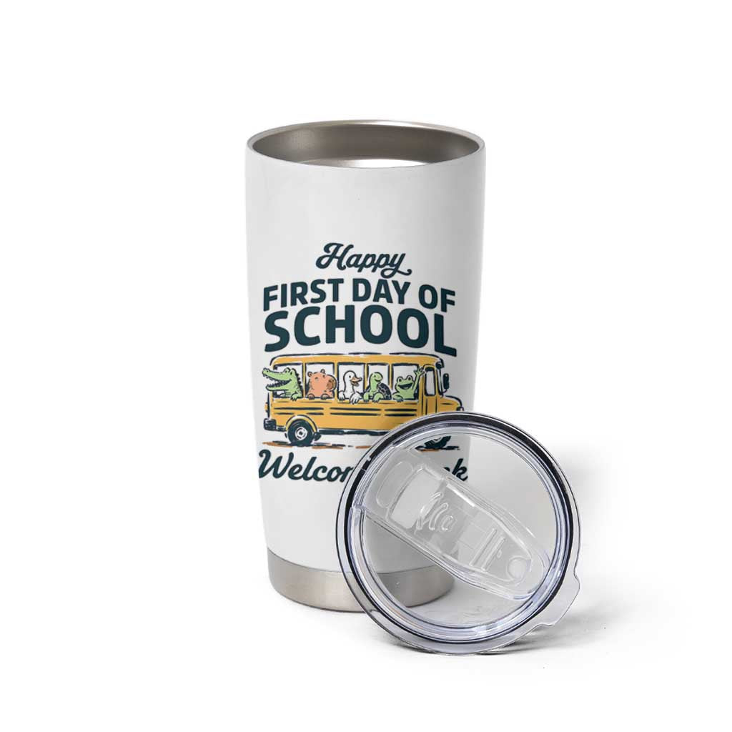 School Bus Driver Gift Tumbler Cup Happy First Day Of School