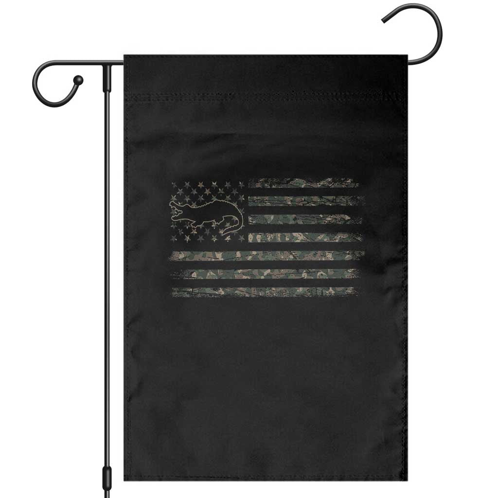 Alligator Hunting Camo American Flag Garden Flag Louisiana Bayou Hunter Gift