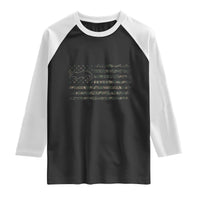Alligator Hunting Camo American Flag Raglan Shirt Louisiana Bayou Hunter Gift
