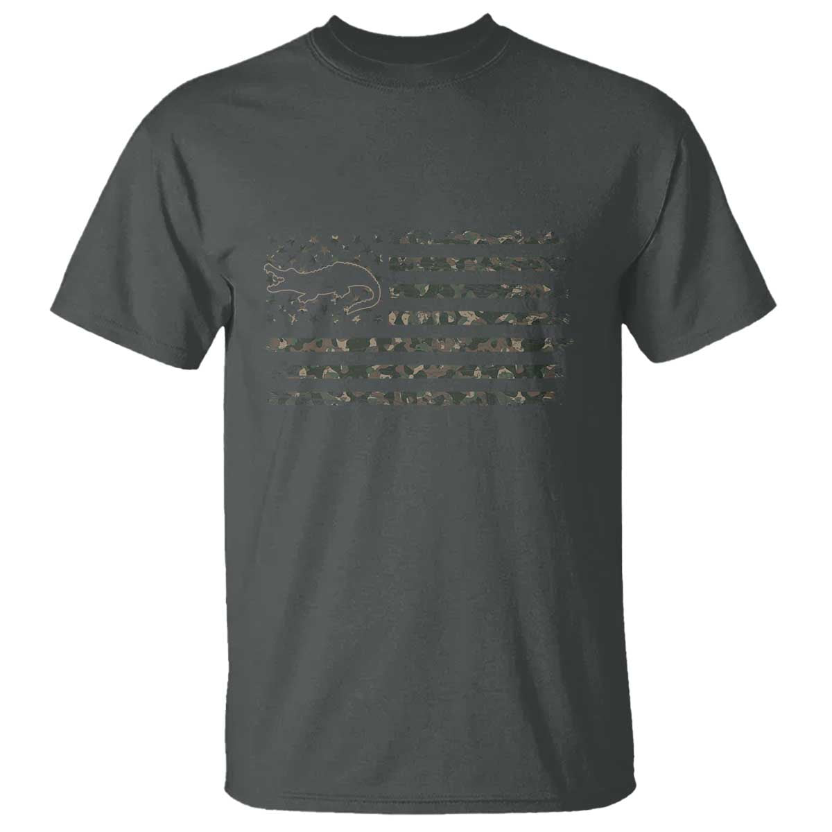Alligator Hunting Camo American Flag T Shirt Louisiana Bayou Hunter Gift