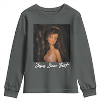 Funny Sassy Christian Doll Face Meme Youth Sweatshirt Jesus Saw That