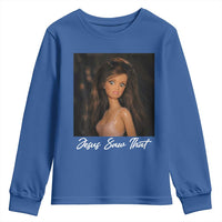 Funny Sassy Christian Doll Face Meme Youth Sweatshirt Jesus Saw That