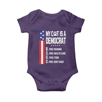 Funny My Cat Is A Democrat Baby Onesie Lazy Cat Political Humor