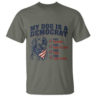 Funny Political Satire Dog Owner Gift T Shirt My Dog Is A Democrat