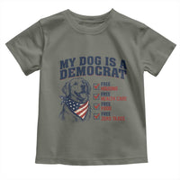 Funny Political Satire Dog Owner Gift Toddler T Shirt My Dog Is A Democrat