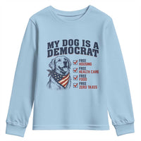 Funny Political Satire Dog Owner Gift Youth Sweatshirt My Dog Is A Democrat