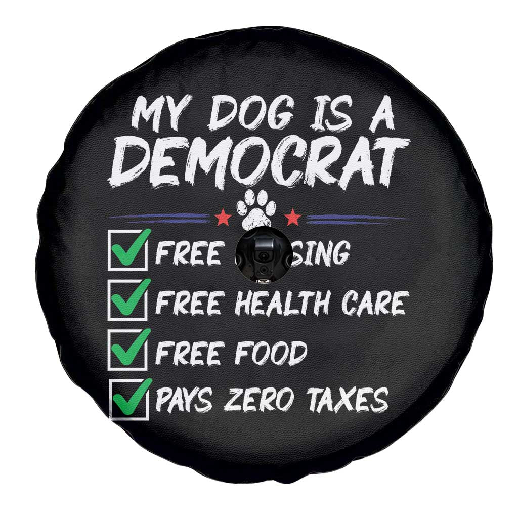 My Dog Is A Democrat Spare Tire Cover Funny Political Satire Graphic