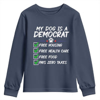 My Dog Is A Democrat Youth Sweatshirt Funny Political Satire Graphic