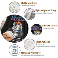 Installing Muscles Please Wait Throw Blanket Cute Unicorn Gym Workout Gift - Wonder Print Shop