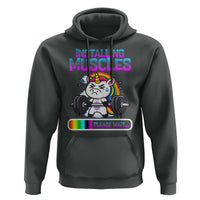 Installing Muscles Please Wait Hoodie Cute Unicorn Gym Workout Gift - Wonder Print Shop