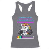 Installing Muscles Please Wait Racerback Tank Top Cute Unicorn Gym Workout Gift - Wonder Print Shop