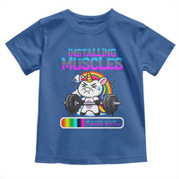 Installing Muscles Please Wait Toddler T Shirt Cute Unicorn Gym Workout Gift - Wonder Print Shop