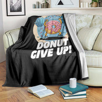 Donut Give Up Throw Blanket Funny Gym Workout Donut Lover Gift - Wonder Print Shop