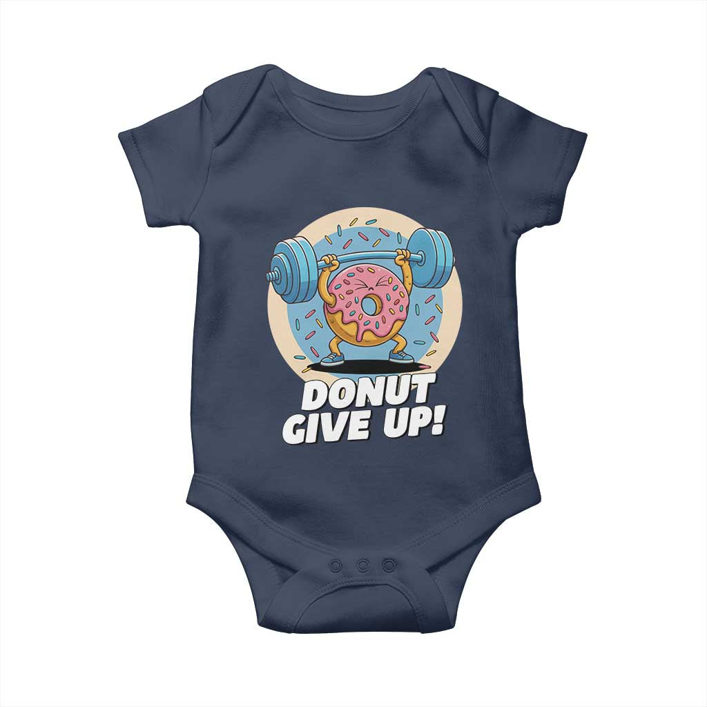 Donut Give Up Baby Onesie Funny Gym Workout Donut Lover Gift - Wonder Print Shop