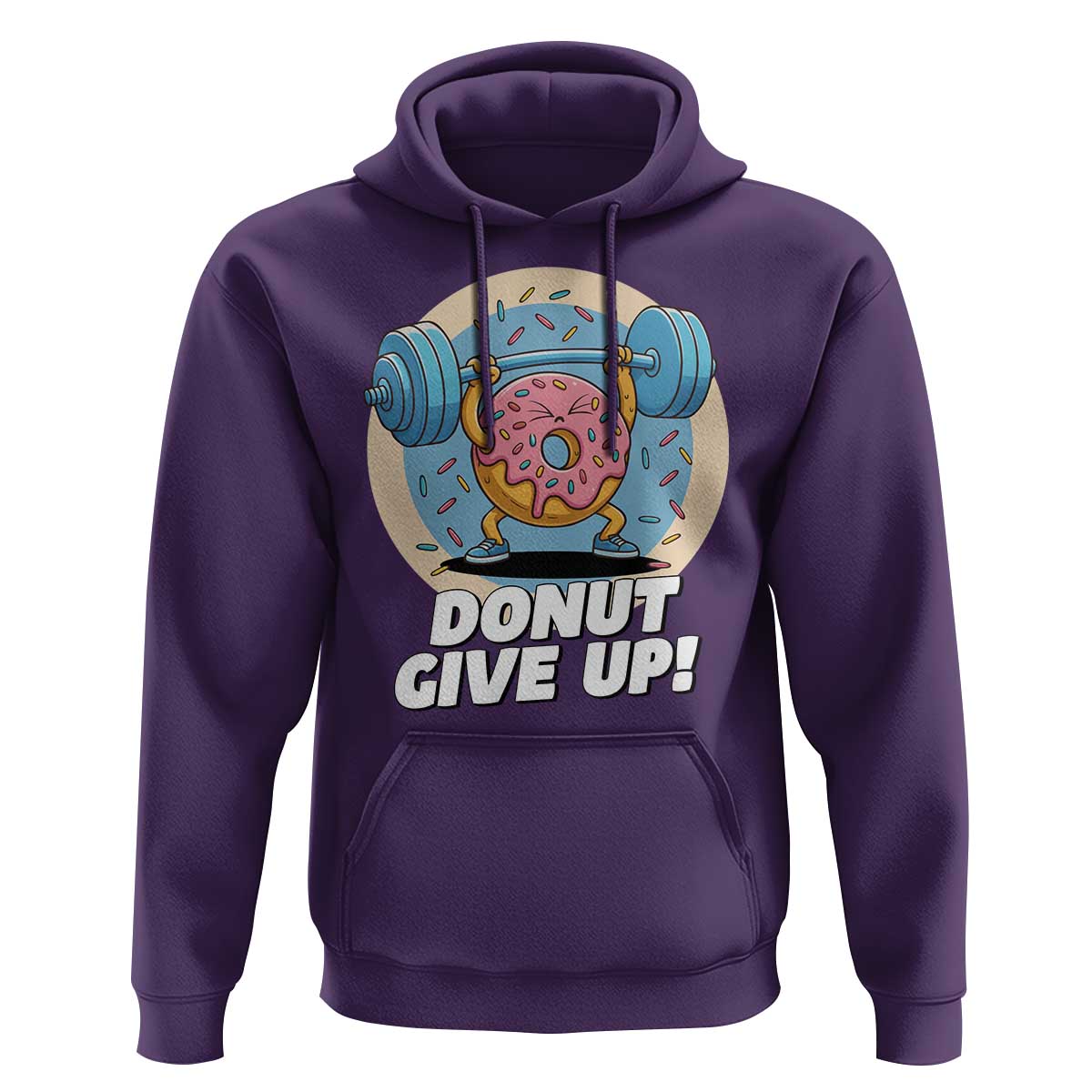 Donut Give Up Hoodie Funny Gym Workout Donut Lover Gift - Wonder Print Shop