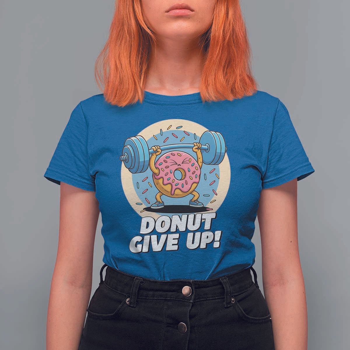 Donut Give Up T Shirt For Women Funny Gym Workout Donut Lover Gift - Wonder Print Shop