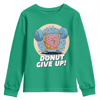 Donut Give Up Youth Sweatshirt Funny Gym Workout Donut Lover Gift - Wonder Print Shop