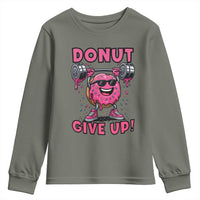 Donut Give Up Youth Sweatshirt Fitness Motivation For Donut Lovers - Wonder Print Shop