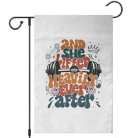 And She Lifted Heavily Ever After Garden Flag Funny Gym Workout Gift - Wonder Print Shop