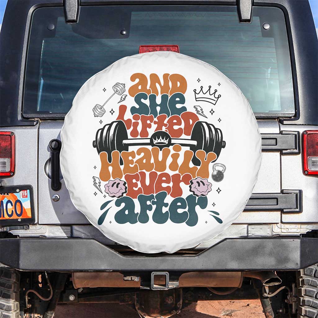 And She Lifted Heavily Ever After Spare Tire Cover Funny Gym Workout Gift - Wonder Print Shop