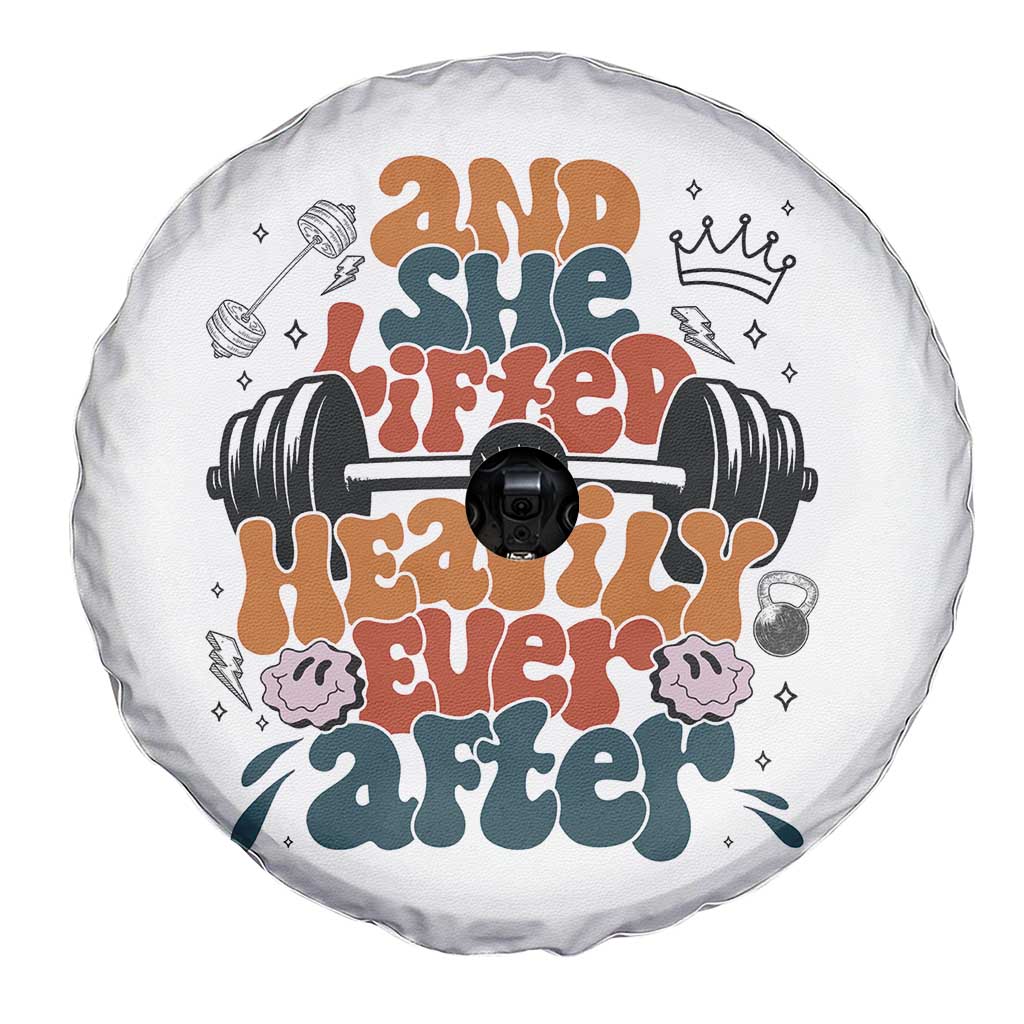 And She Lifted Heavily Ever After Spare Tire Cover Funny Gym Workout Gift - Wonder Print Shop